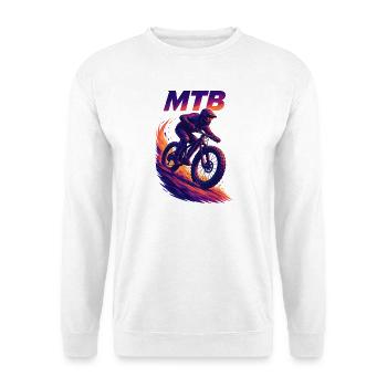MTB Mountain Biking Fatbike Cruising Gift - Unisex Sweatshirt - white - Front