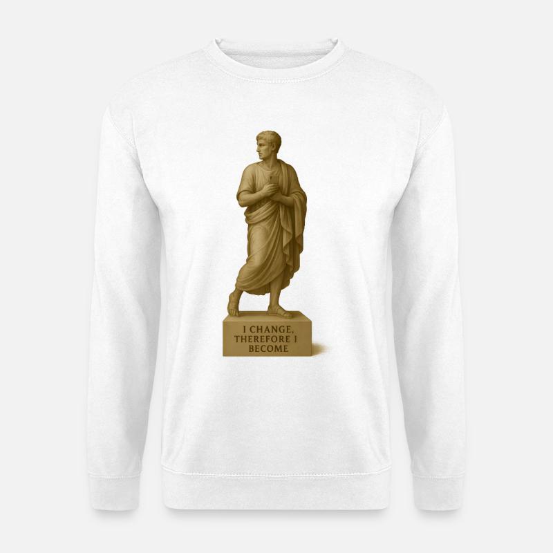 klassische Philosophie Skulptur - Unisex Pullover - Weiß