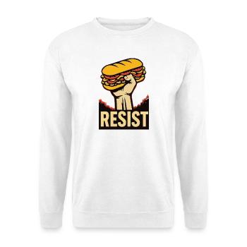 Résistance audacieuse Resist_DC_Sandwich_Thrower alimentaire - Sweat-shirt Unisexe - blanc - Devant