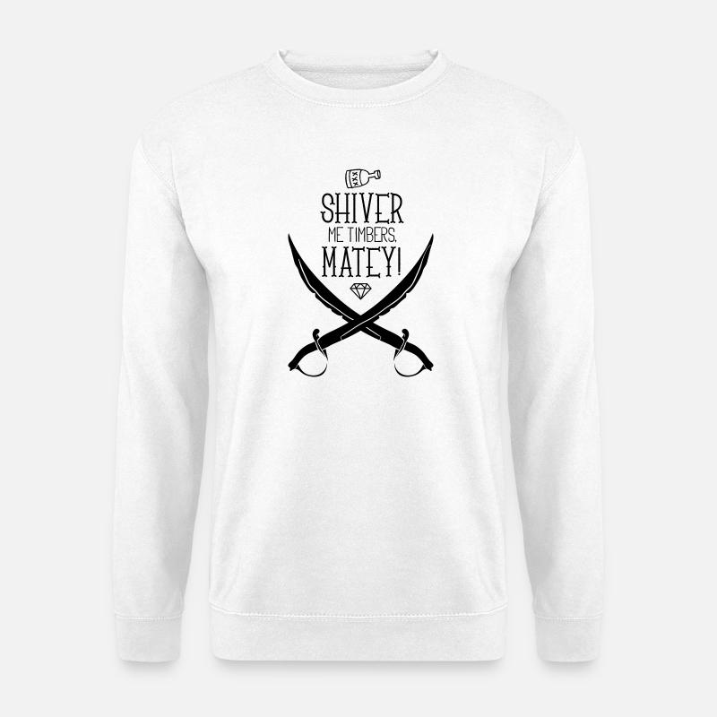 Illustration Featuring Pirate-Themed Design Swords - Unisex Sweatshirt - white