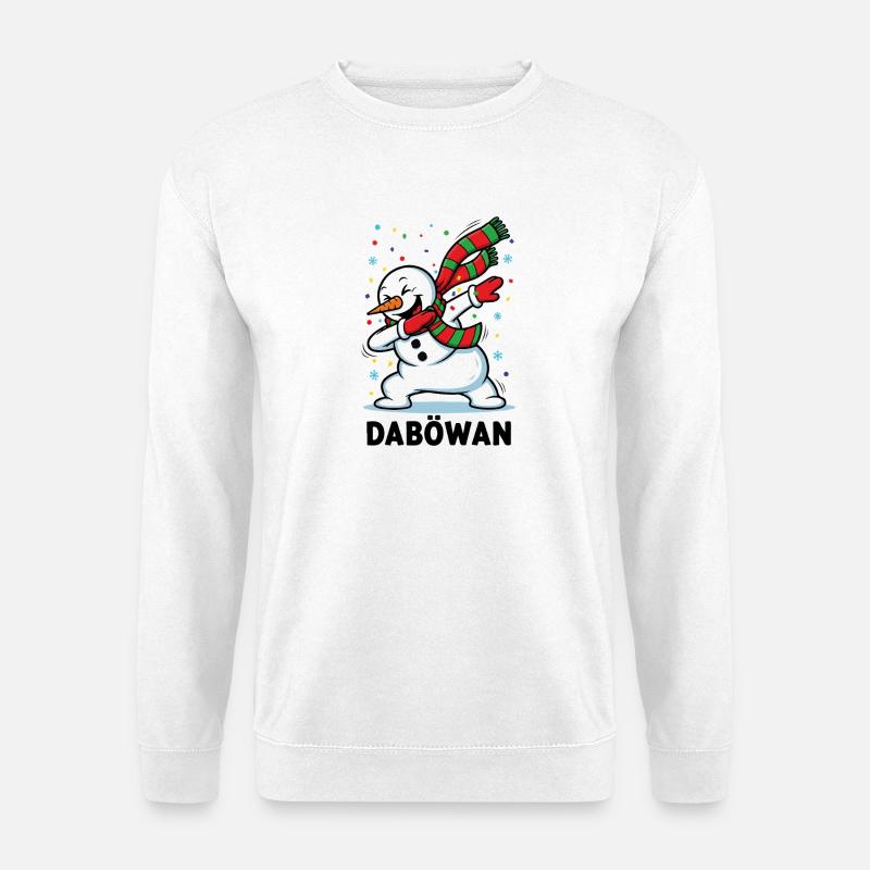 Dabbing Snowman - Unisex Pullover - Weiß