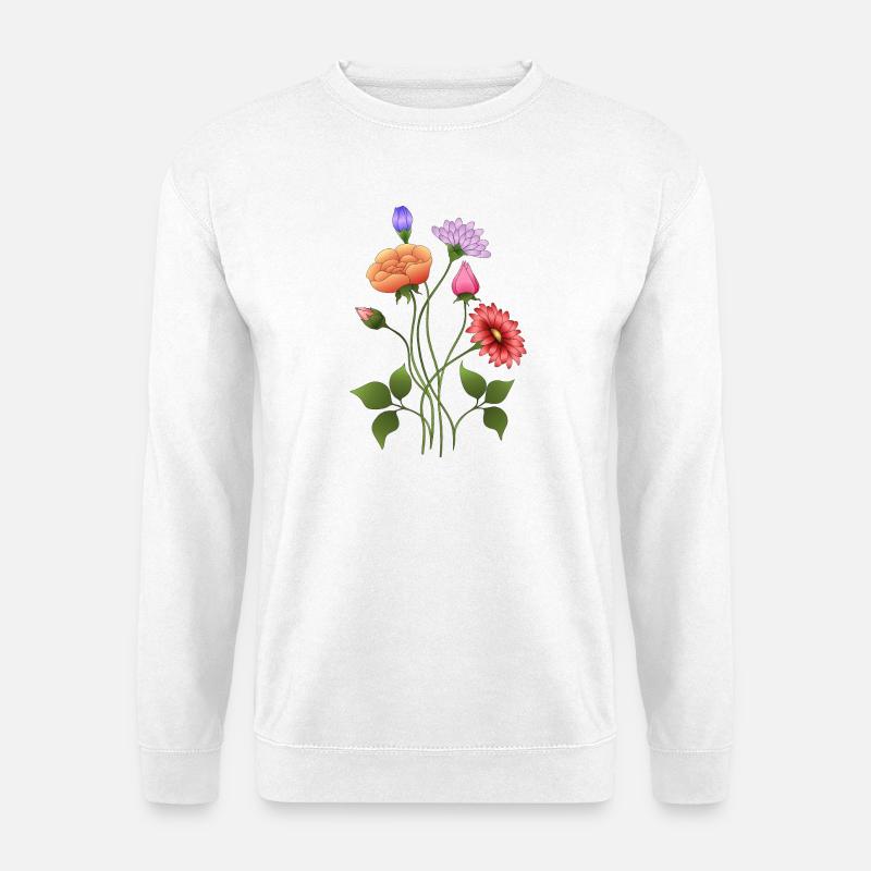 Blumen - Unisex Pullover - Weiß