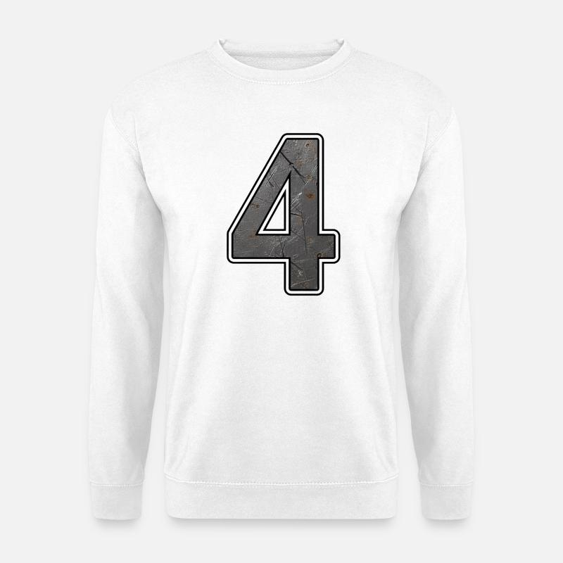 Vier Grunge Metalltextur - Unisex Pullover - Weiß
