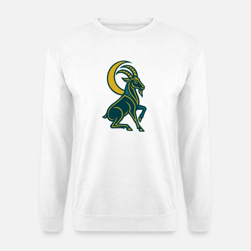 Art Deco Mondziege - Unisex Pullover - Weiß