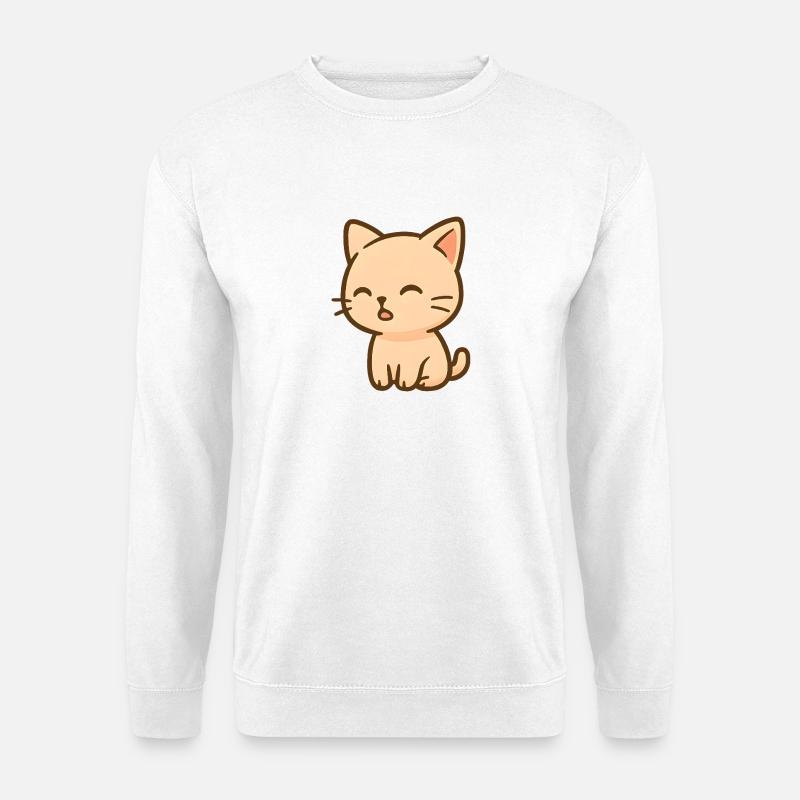 Süßes Kätzchen Kawaii - Unisex Pullover - Weiß