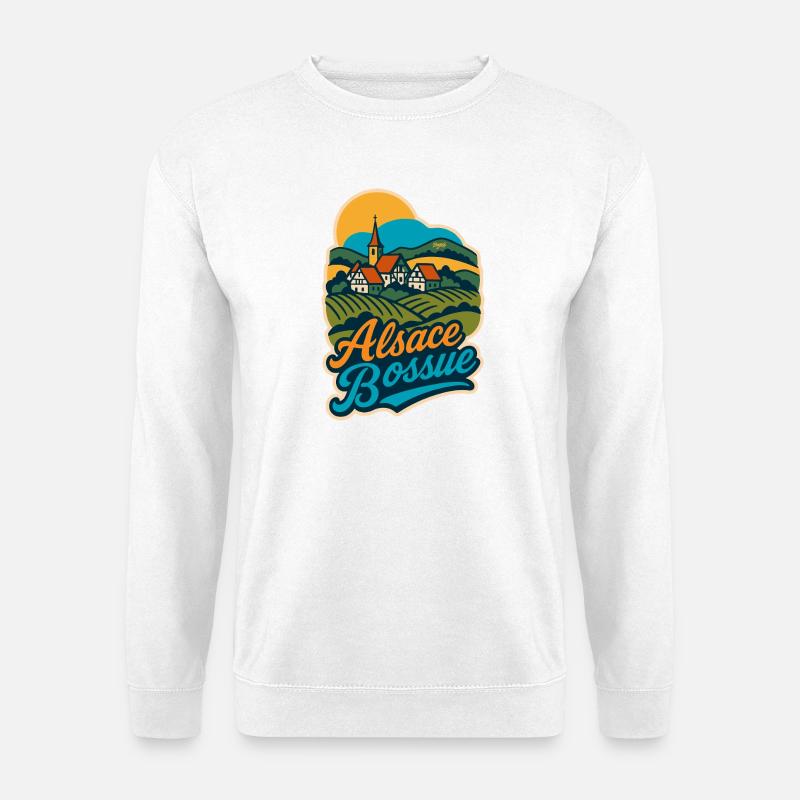 Alsace Bossue – Krumme Elsass - Unisex Pullover - Weiß