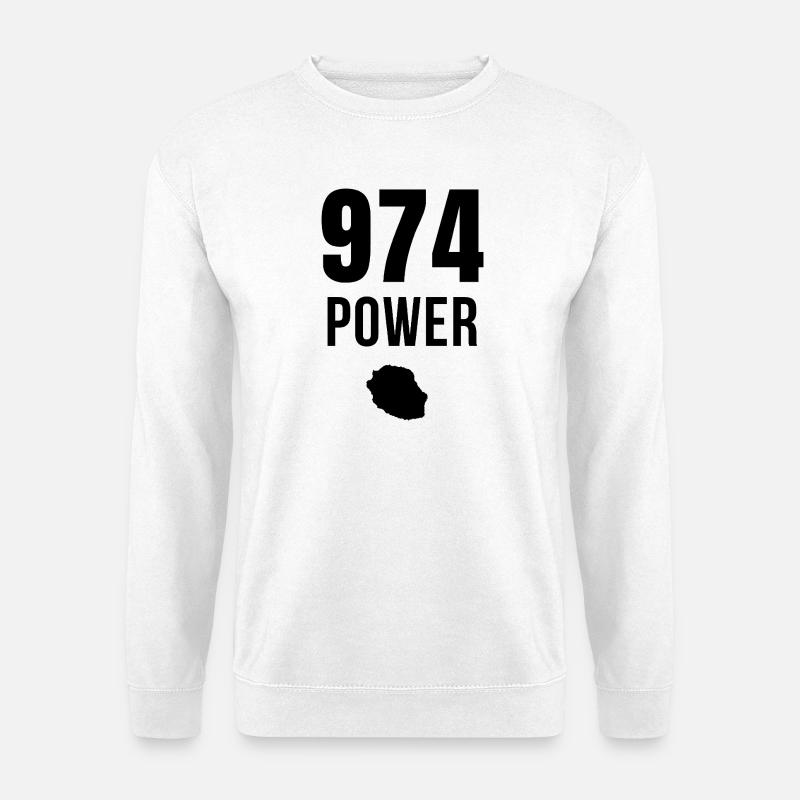 974 Power mit Inselkarte - Unisex Pullover - Weiß