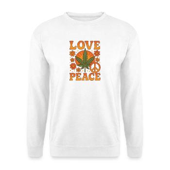 Love Peace Hippie Vibes - Unisex Sweatshirt - white - Front