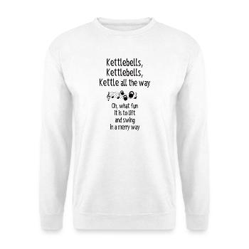 Kettlebells, jinglebells - meilleur cadeau - Sweat-shirt Unisexe - blanc - Devant