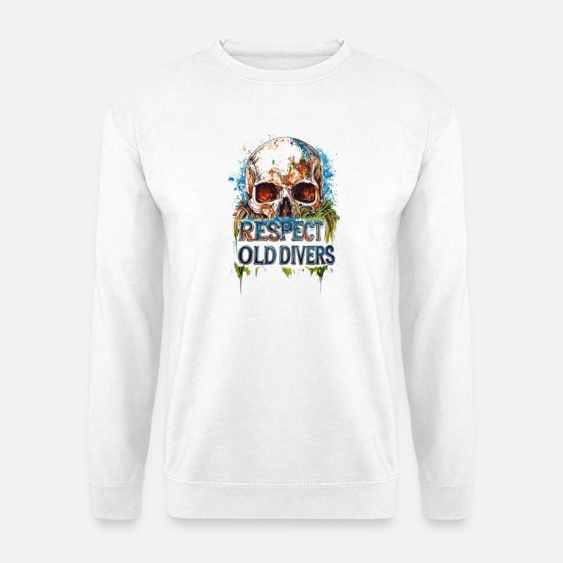 Diver Birthday Gift Giftidea Old - Unisex Pullover - Weiß