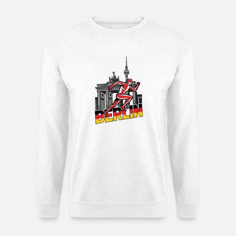 Berlin sprint runner - Unisex Sweatshirt - white