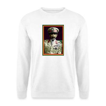 Haile Selassie I Jah Rastafari Rasta Reggae Racines - Sweat-shirt Unisexe - blanc - Devant