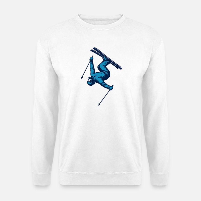 Skifahren | Skifahrer | Berg - Unisex Pullover - Weiß