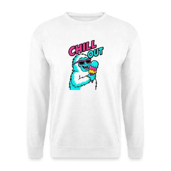 Chill Out Yeti - Unisex Pullover - Weiß - Vorne