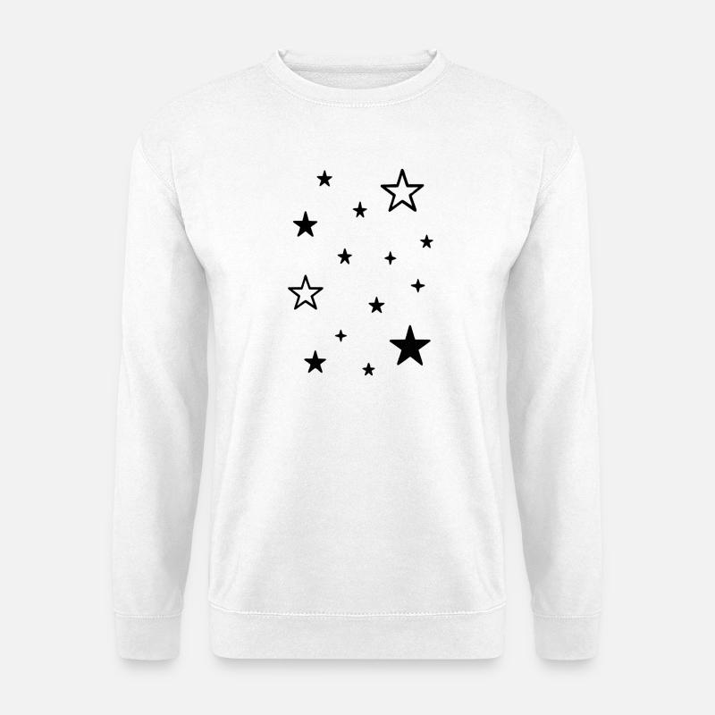 Conception du motif de diffusion d’étoiles - Sweat-shirt Unisexe - blanc