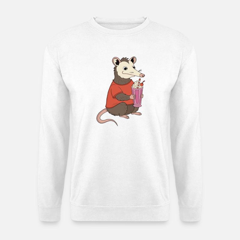 Opossum-Milchshake-Delight - Unisex Pullover - Weiß