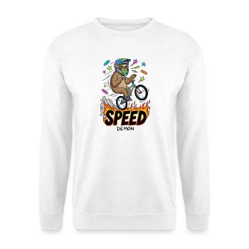 Speed Demon Faultier - Unisex Pullover - Weiß - Vorne