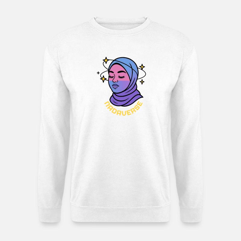 Nadaverse Hijab Sternenlicht - Unisex Pullover - Weiß