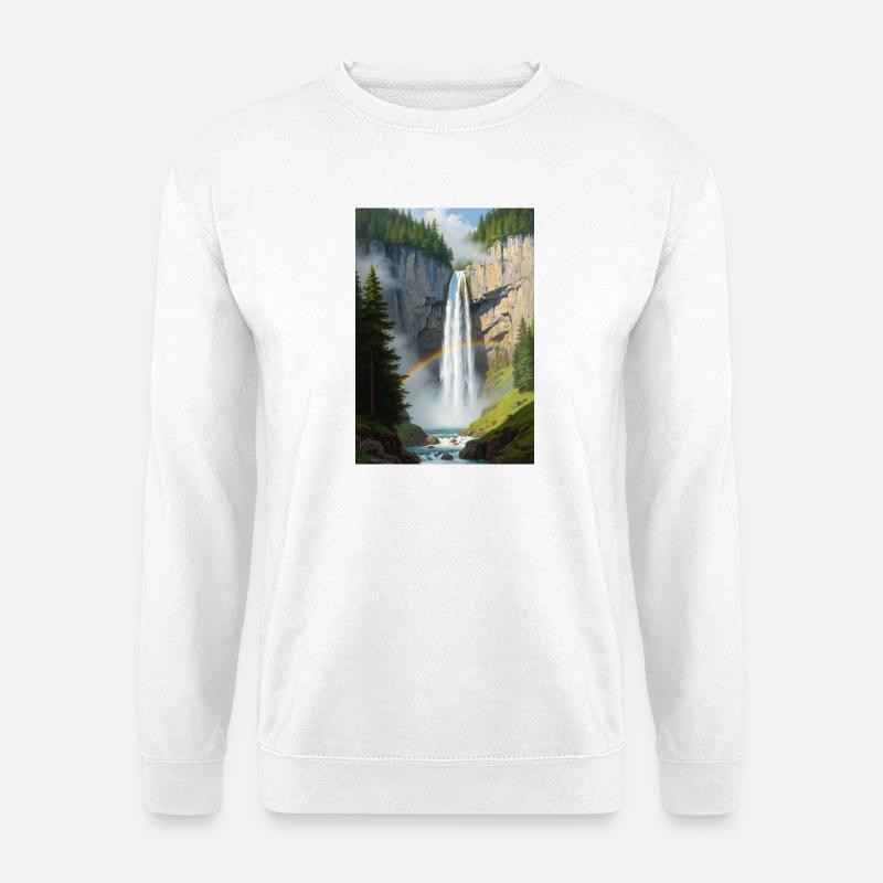  Die Krimmler Wasserfälle - Unisex Pullover - Weiß