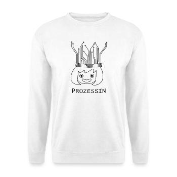 Prozessin mit Tech-Krone - Unisex Pullover - Weiß - Vorne