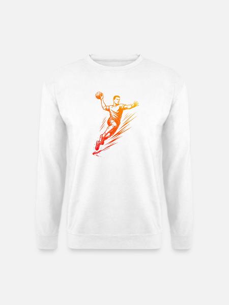 Kurz und klar Handball für Männer - Unisex Pullover - Weiß