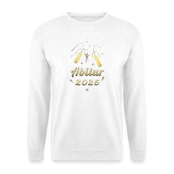 Abitur 2026 Goldglanz Design Abi 2026 Matura - Unisex Pullover - Weiß - Vorne