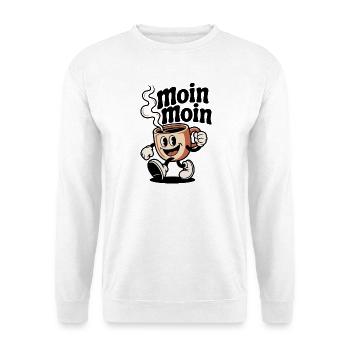 Funny coffee pot - Unisex Sweatshirt - white - Front