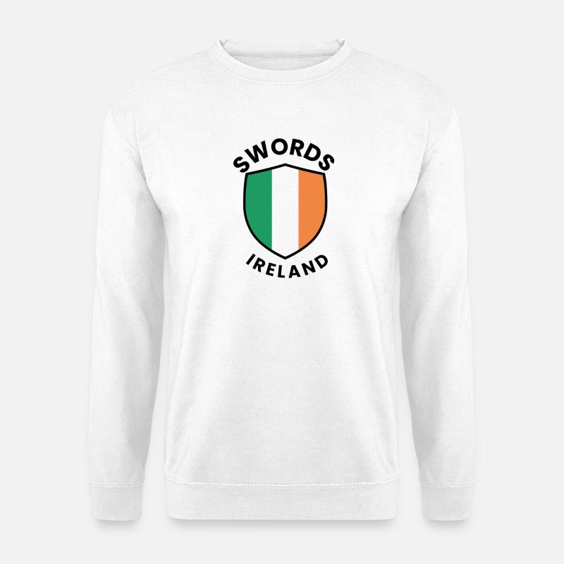 Irischer Schild mit Schwertern - Unisex Pullover - Weiß
