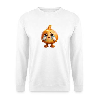 Zwiebeltränen Maskottchen - Unisex Pullover - Weiß - Vorne - Alina (178cm) & Michal (187cm)