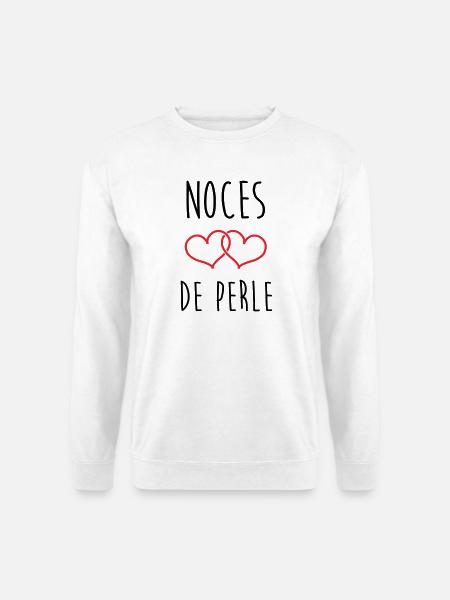 Pearl Wedding 30 Years - Unisex Sweatshirt - white