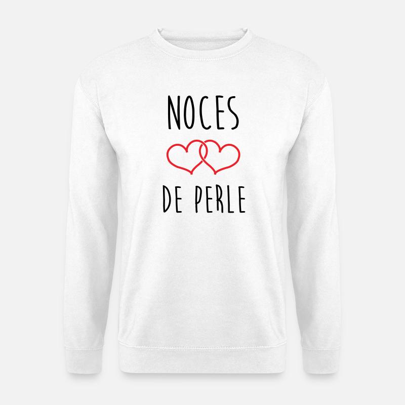 Pearl Wedding 30 Years - Unisex Sweatshirt - white