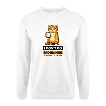 Attitude de café du matin - Sweat-shirt Unisexe - blanc - Devant