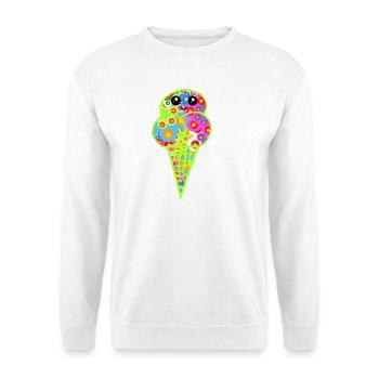 Retro Eis Vintage Kinder Kind 60er  - Unisex Sweatshirt - white - Front