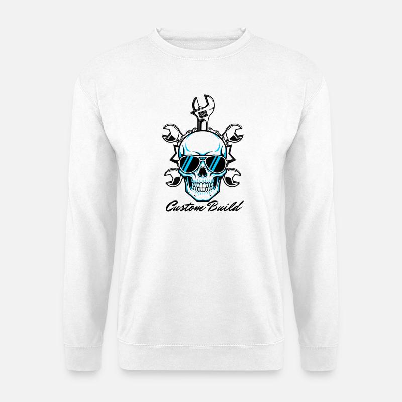 Custom Build Mechanic Design - Unisex Sweatshirt - white