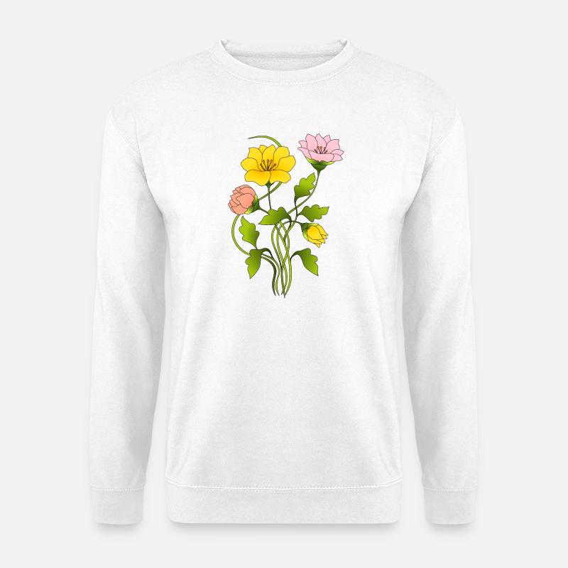 Fleur - Sweat-shirt Unisexe - blanc