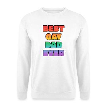 Bester schwuler Papa aller Zeiten, Rainbow - Unisex Pullover - Weiß - Vorne