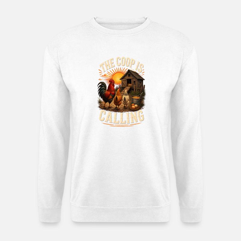 THE COOP IS CALLING - Unisex Sweatshirt - white