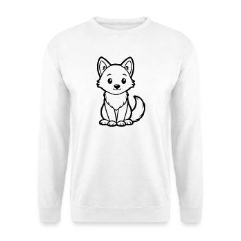 Cute baby wolf - Unisex Sweatshirt - white - Front