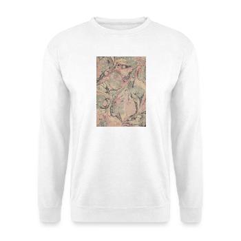 Marmor - Unisex Pullover - Weiß - Vorne - Alina (178cm) & Michal (187cm)