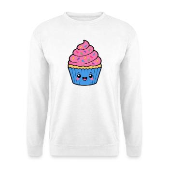 Kawaii Cupcake Freude - Unisex Pullover - Weiß - Vorne