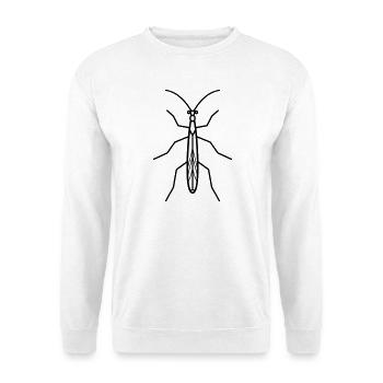 Stick-Insekt - Unisex Pullover - Weiß - Vorne - Alina (178cm) & Michal (187cm)