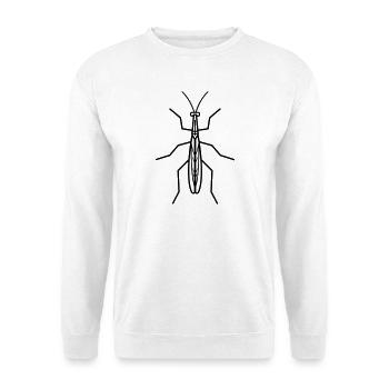 Stick-Insekt - Unisex Pullover - Weiß - Vorne - Alina (178cm) & Michal (187cm)