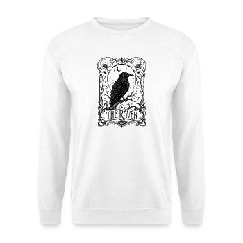 The Raven Rabe im Gothic Art Nouveau Stil Mix - Unisex Pullover - Weiß - Vorne - Alina (178cm) & Michal (187cm)