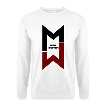 "Wish Master" modernes Monogramm-Logo-Design - Unisex Pullover - Weiß - Vorne - Alina (178cm) & Michal (187cm)
