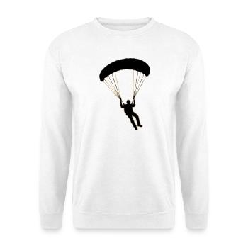 Paragleiter Silhouette - Unisex Pullover - Weiß - Vorne - Alina (178cm) & Michal (187cm)