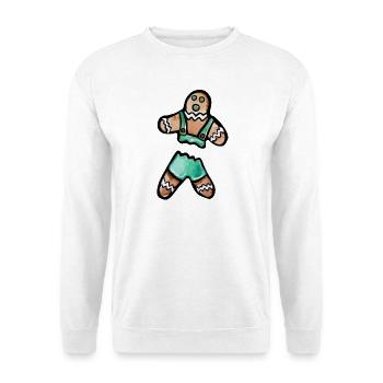 Lebkuchen-Bayerisches Outfit - Unisex Pullover - Weiß - Vorne - Alina (178cm) & Michal (187cm)