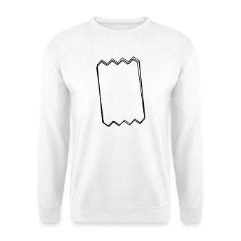 Kassenbon handgezeichnet - Unisex Pullover - Weiß - Vorne - Alina (178cm) & Michal (187cm)