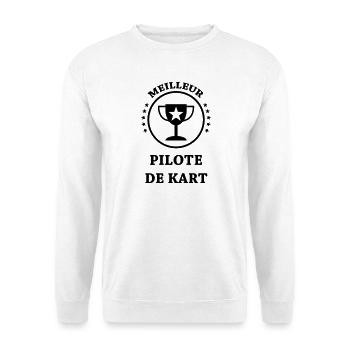 Go-Kart / Karting / Kart / Fahrer - Unisex Pullover - Weiß - Vorne