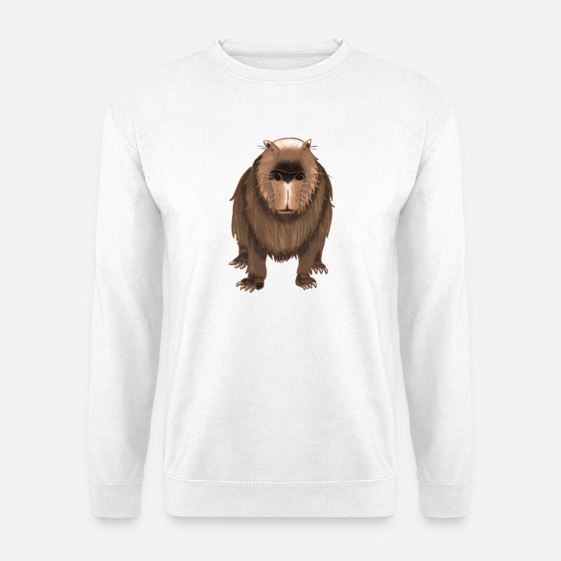 Funny capybara - Unisex Sweatshirt - white