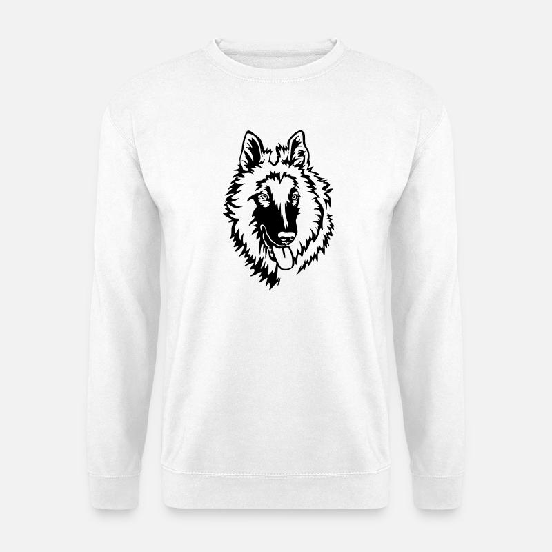 Tervueren head - Unisex Sweatshirt - white